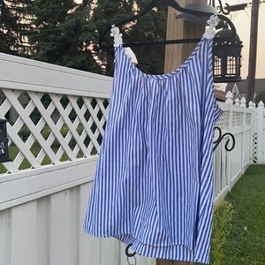 Striped Floral Strapped Tank